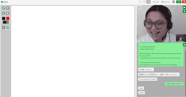 Kimini英会話　レッスン風景